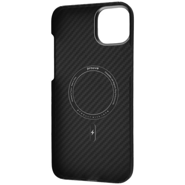 Фото - Чехол для смартфона Proove Carbon Slim with Magnetic Ring iPhone 15 black (PCCSIP150060)